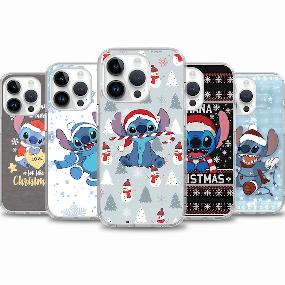 Christmas Stitch cartoon phone case for iPhone 17 Air 16e 16 15case for Samsung S25 S24 FE A15 A55 case for Google Pixel 10 9