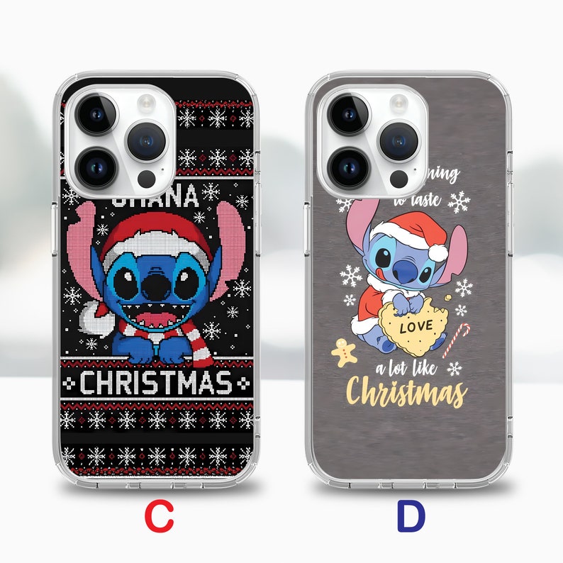 Christmas Stitch cartoon phone case for iPhone 17 Air 16e 16 15case for Samsung S25 S24 FE A15 A55 case for Google Pixel 10 9 image 8