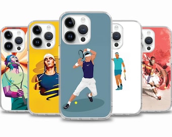 Tennis legend phone case for iPhone 17 Air 16e 16 15 case for Samsung S25 S24 FE A15 A55 case for Google Pixel 10 9