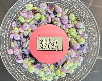 Mix di perle e strass in resina a dorso piatto: abbellimenti artigianali (30 g/sacchetto)