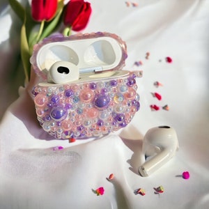 Glamoureuze parels en strass AirPods-hoesjes: bescherm en glans, handgemaakt op bestelling, Bling Airpods 1/2/3/4 Pro 1/2-hoesjes