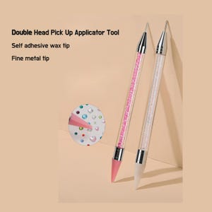 Double Head Rhinestone Picker Wax Pen: Gem Applicator Tool