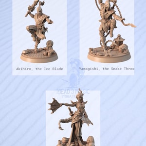Set de Ninjas Fatality (3 modèles) | Atelier Signum | Impression 3D en résolution 8K | Résine durable | Mini jeu de rôle RPG de table Mortal Kombat D&D Fantasy