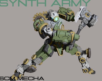 SA-15 Hermes | Krez3D - Synth Armee | 12K Auflösung 3D Druck | Starkes Harz | Sci-Fi Tabletop Steampunk Mecha Gundam Gunpla Miniatur Kit