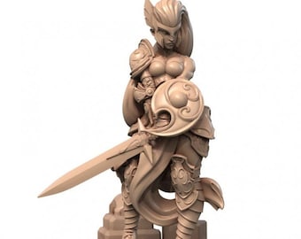 Helga the First of the Valkyries | Signum Workshop | 8K Resolution 3D Print | Durable Resin | DnD Fantasy Female Aasimar Viking TTRPG Mini