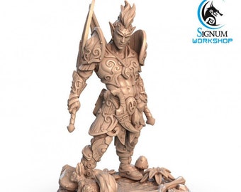 Lindaris the Knight of Early Spring | Signum Workshop | 8K Resolution 3D Print | Durable Resin | DnD Fantasy Elf Rogue Tabletop RPG Mini