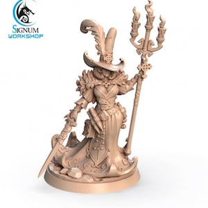 Catharina Clare, la cazavampiros / Signum Workshop / Impresión 3D con resolución 8K / Resina duradera / Miniatura de juego de rol de mesa DnD Fantasy Hunter