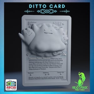 Idem: 3D Pokemon-kaart | ABC3D-modellen | 3D-print met resolutie van 12K | Sterke hars | Pop-up 3D TCG verzamelmagneet displaydecor Gen 1