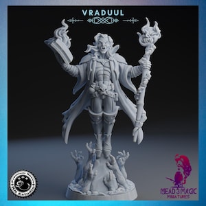Vraduul | RN EStudio | 12K Resolution 3D Print | Strong Resin | DnD Fantasy Ancient Undead Vampire Lord Curse of Strahd Dracula TTRPG Mini