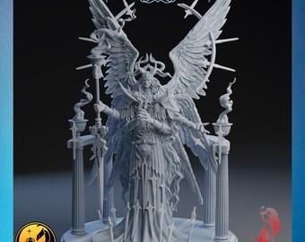 Assamiel | Draco Ateliers | 12K Auflösung 3D Druck | Starkes Harz | DnD Dark Fantasy Soulslike Dämon Magier Erzteufel Zauberer TTRPG Mini