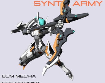 SA-18 Artemis / Krez3D - Synth Army / Impresión 3D con resolución de 12K / Resina resistente / Kit de miniaturas de Gundam Titan Gunpla de arquero mecha de ciencia ficción para mesa