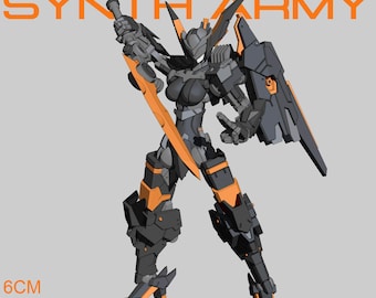 SA-29 Schwarze Rose | Krez3D - Synth Armee | 12K Auflösung 3D Druck | Starkes Harz | Anpassbare Mecha Gundam Titan Gunpla Miniature Kit
