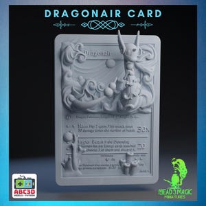 Drachenluft - 3D Pokemon Karte | ABC3D Modelle | 12K Auflösung 3D Druck | Starkes Harz | Pop Up 3D TKG Sammler Magnet Display Decor Gen 1