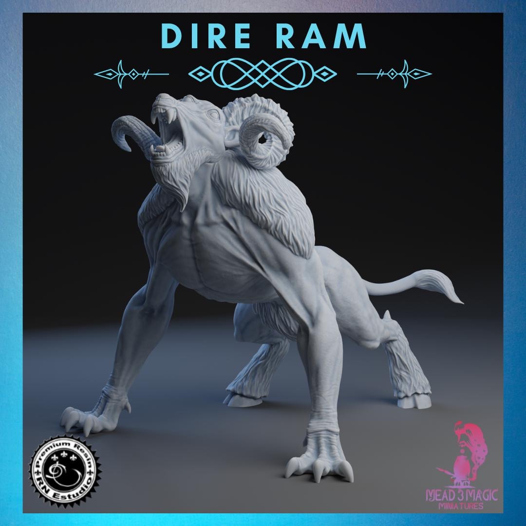 Deep Rothe Token Dnd Dire Ram | RNE Studio | 12K Resolution 3D Print | Strong Resin | Dnd ...