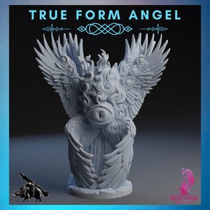 True Form Angel | Rocket Pig Games | 12K Resolution 3D Print | Strong Resin | DnD Dark Fantasy Seraphim Celestial Bible Accurate Angel