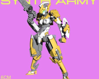 SA-30 Fortuna | Krez3D - Synth Armee | 12K Auflösung 3D Druck | Langlebiges Harz | Sci-Fi anpassbare Mecha Gundam Titan Gunpla Miniature Kit