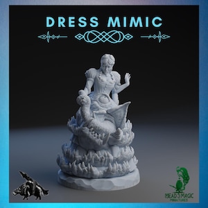 Dress Mimic | Rocket Pig Games | 12K Resolution 3D Print | Strong Resin | DnD Dark Fantasy Gownghast, the Elegant Eater Mimic Monster