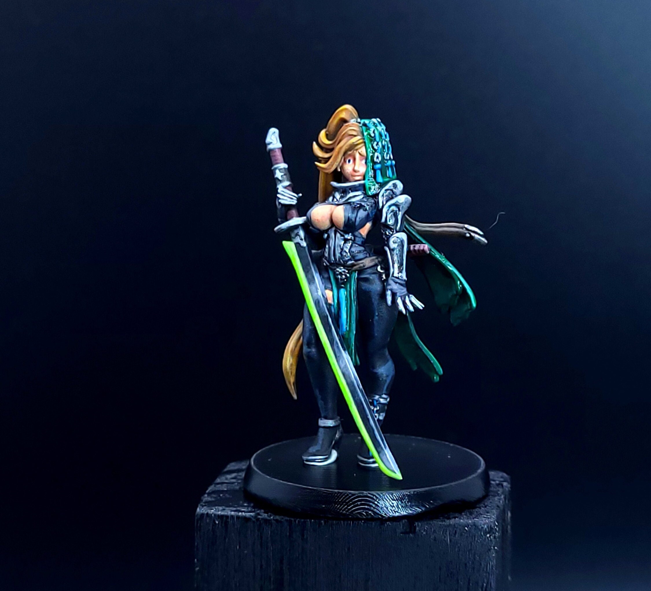 Female Samurai | RN Estudio | Neokingdoms vol. 1 | 8K Resolution 3D Print | Strong & Flexible Resin | DnD Fantasy Tabletop RPG Miniature