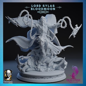 Lord Sylas Bloodmoon | Txiki Design | 12K Resolution 3D Print | Strong Resin | DnD Dark Fantasy Lycan  Shifter Fighter Blood Hunter Mini
