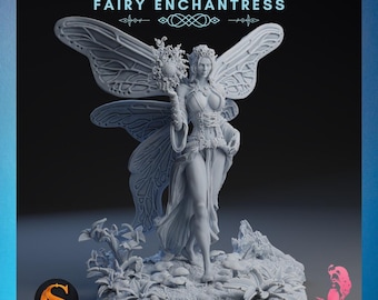 Nora Blütenblattspiel | SolGood Creations | 12K Auflösung 3D Druck | Starkes Harz | DnD Fantasy Pinup Fee Zauberin Fey Magier TTRPG Mini