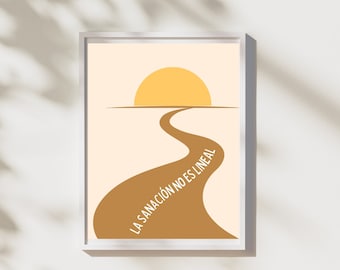 La Sanacion No Es Lineal, Healing Is Not Linear, Spanish mental health resource, Therapist resource