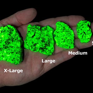 ONE (1) Piece of Fluorescent Bright Green Willemite | UV Reactive | Fluorescent Minerals | Grade A
