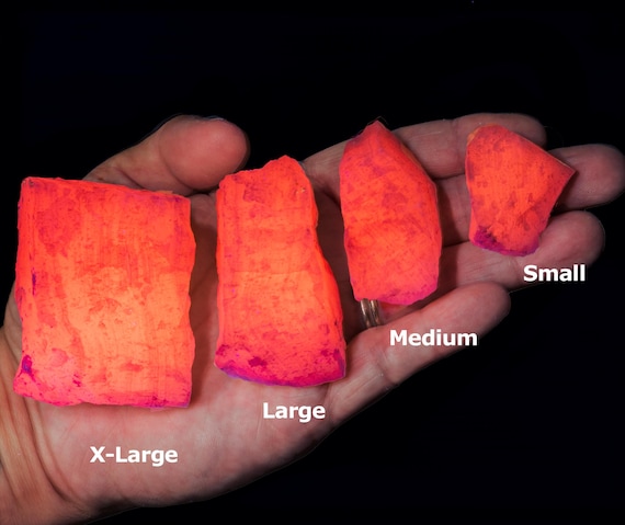 ONE (1) Piece of Fluorescent Bright Red Manganocalcite | UV Reactive | Fluorescent Minerals |