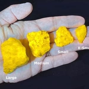 ONE (1) Piece of Fluorescent Bright Yellow Scapolite Var. Wernerite | UV Reactive | Fluorescent Minerals |