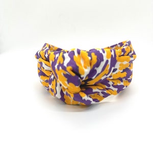 Louisiana State University Camo Headband, LSU Geaux Tigers Padded Headband, Headband for Little Girls, Headband for Women, Football