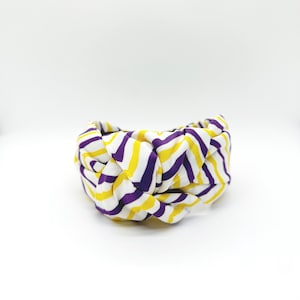 Louisiana State University Zig Zag Headband, LSU Geaux Tigers Padded Headband, Headband for Little Girls, Headband for Women, Football
