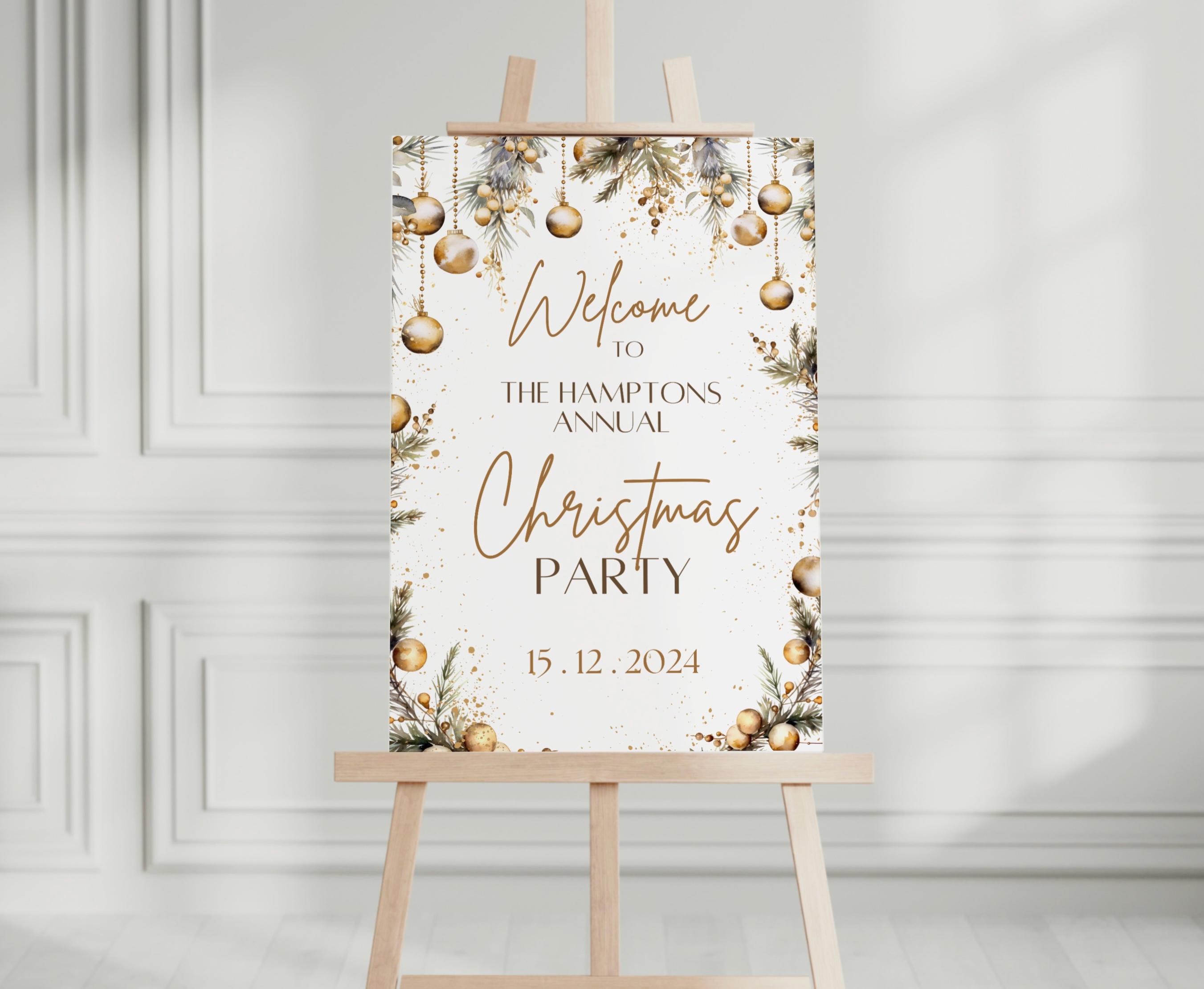 Christmas Welcome Sign Template Editable Holiday Party Welcome Board christmas-welcome-sign-template-editable-holiday-party-welcome-board