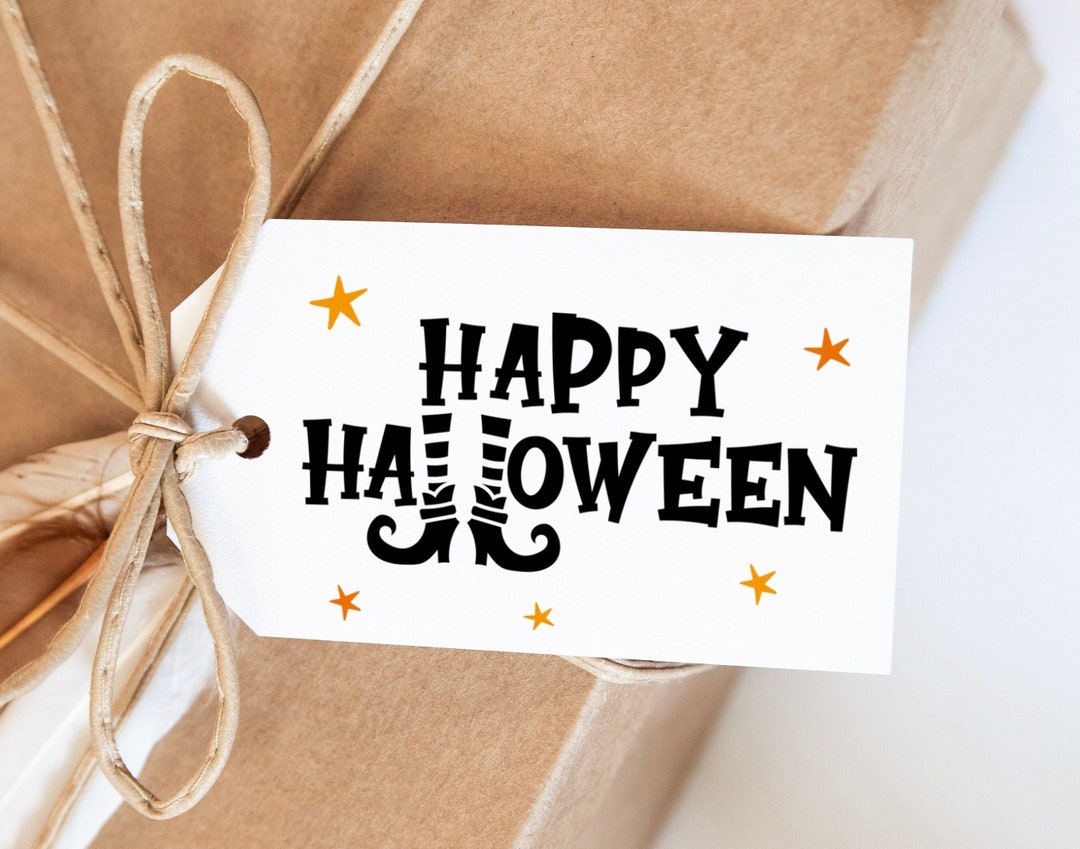 Happy Halloween Gift Tag Template Printable Trick or Treat - Etsy