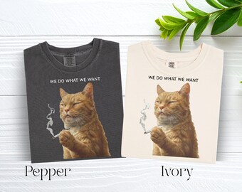 Couples Inappropriate Cat Shirt, Rude Dirty T Shirts for Couples, Vulgar Unhinged Shirts, Embarrassing Cringe Raunchy Couple Pajamas