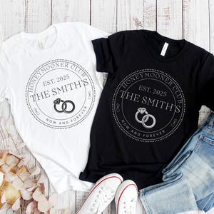 Custom Newlyweds Shirts, Just Married Shirts, Personalized Name Honeymoon Tshirt, Mr and Mrs Tees, Honeymooners Club Shirts, Couple Tee