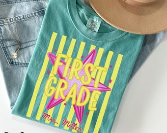 First Grade Teacher Shirt, 1st Grade Teacher Tee, 1st Grade T-Shirt, First Grade Crew Tee, Elementary School Group 1st Grade Teaching Shirt