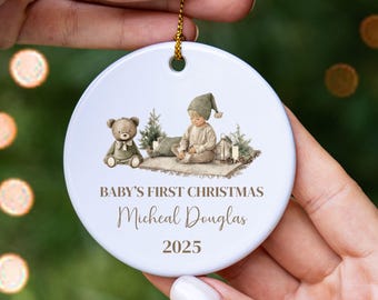 Baby Ornament, Personalized Baby’s First Christmas Ornament, Custom Baby Name Keepsake, Baby 1st Ornament, 2026 Christmas Ornament