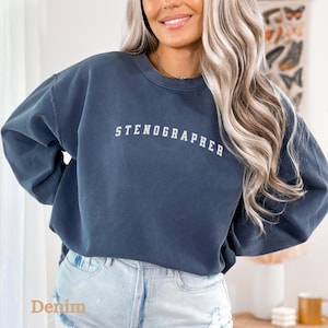 Comfort Colors®Stenographer Gift Court Reporter Sweatshirt, Stenographer Sweatshirt,Gift for Court Reporter,Court Reporting Steno Shirt Gift
