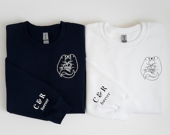 Personalized Couples Sweatshirts, Funny Otter Pun Matching Shirts, Custom Couple Sweaters, Cute Couple Gift, Funny Couples Shirt
