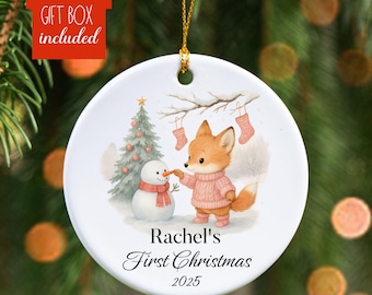 Baby Ornament, Personalized Baby’s First Christmas Ornament, Custom Baby Name Keepsake, Baby 1st Ornament, 2026 Christmas Ornament