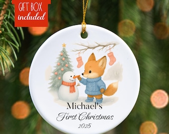 Baby Ornament, Personalized Baby’s First Christmas Ornament, Custom Baby Name Keepsake, Baby 1st Ornament, 2026 Christmas Ornament