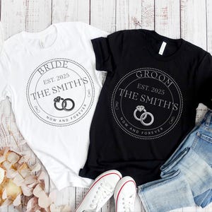 Custom Newlyweds Shirts, Just Married Shirts, Personalized Name Honeymoon Tshirt, Mr and Mrs Tees, Honeymooners Club Shirts, Couple Tee