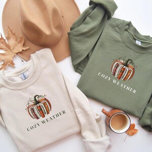 Cozy Season Books Lover Fall Sweatshirt Gift, Women&#39;s Pumpkin Season Sweatshirt, Cute Pumpkin Sweater, Reading Autumn Sweatshirt