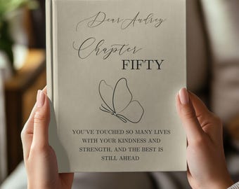 50th Birthday Gift for Women,Chapter 50 Name Journal,Custom Best friend Birthday Gifts,Personalized 50 Years Old Birthday Coworker Present,