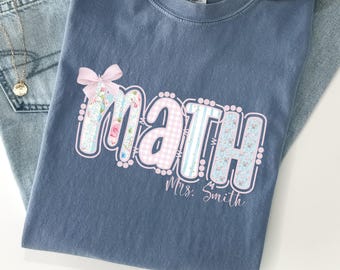 Custom Math Comfort Colors T-Shirt, Math Teacher Gift, Mathematics Shirt, Math Teacher Appreciation Gift, Math Lover Shirt,Stem, Steam Shirt