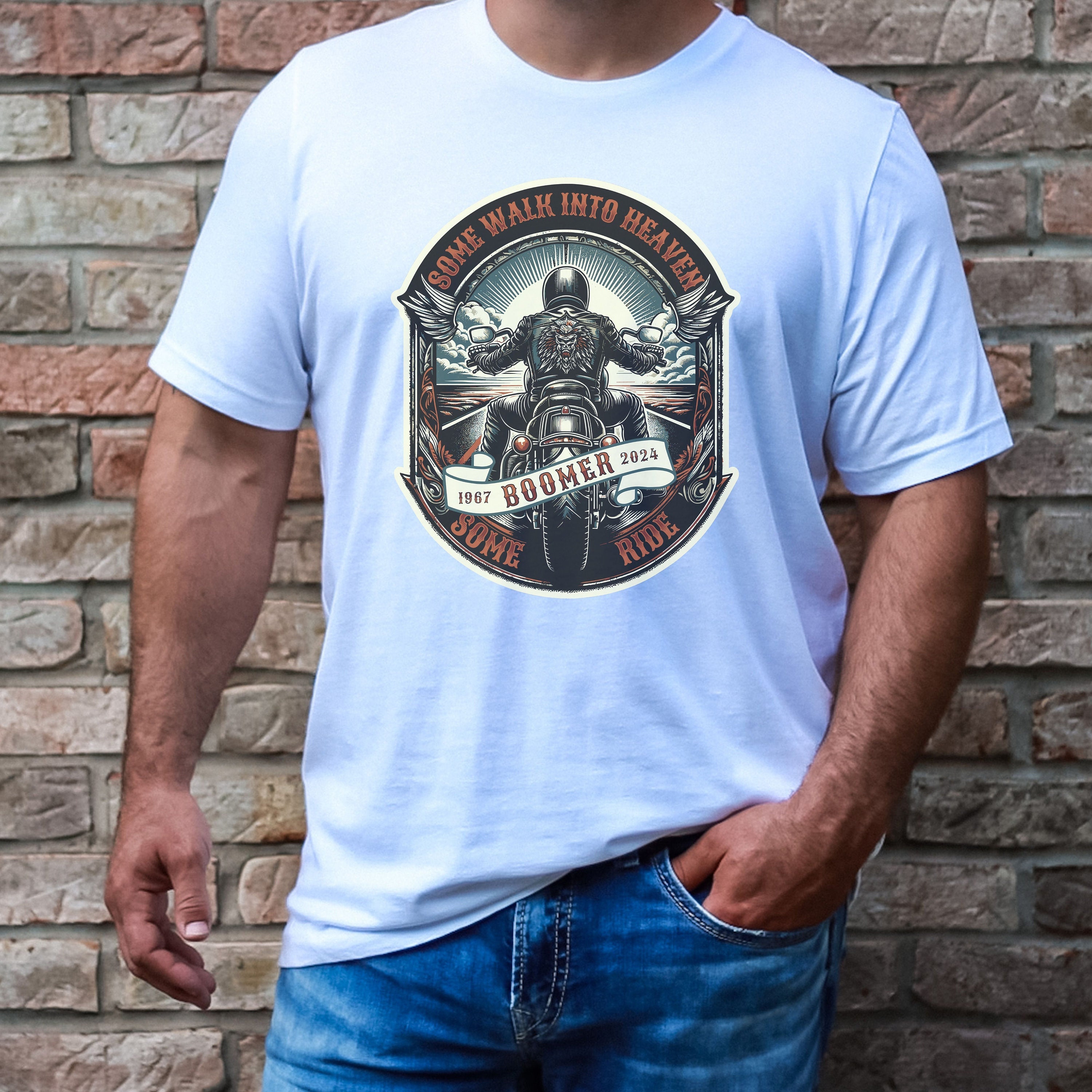 Customized Men & Women's Motorcycle Memorial T-Shirts, Personalized Memorial Motorcycle Shirt, Funeral Shirt for Motorcycle Club