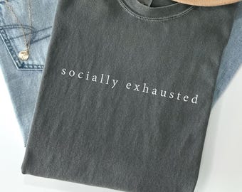 Funny Mental Health Shirt, Unhinged TShirt, Adult Humor, Sarcastic Shirt, Meme Tee, ADHD Shirts, Comfort Colors Introvert Humor,