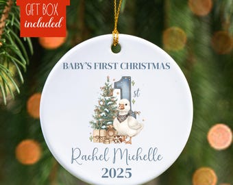 Baby Ornament, Personalized Baby’s First Christmas Ornament, Custom Baby Name Keepsake, Baby 1st Ornament, 2026 Christmas Ornament
