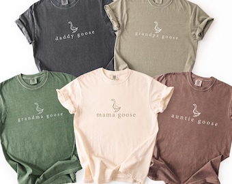 Matching Goose Family Shirts, Mama Goose Daddy Goose Baby Goose Outfit, Family Group Shirts, Goose Vacation Tee, Funny Animal Family Shirts