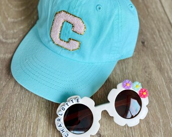 Hat Custom Kids Patch Hat Toddler Initial Hat Monogram Chenille Patch Adult Hat Letter Patch