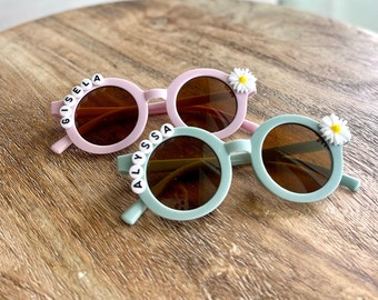 Personalized Daisy Sunglasses Beaded Name Daisy Sunglasses Custom Sunglasses Girls PARTY FAVORS Toddler Daisy Girl Sunglasses Party Favor